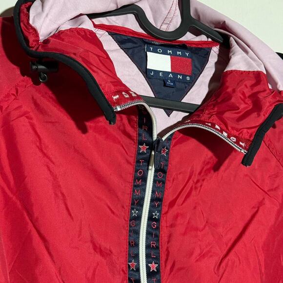 RARE Vintage Tommy Hilfiger Red Windbreaker – Women’s Size S/P - Picture 5 of 9